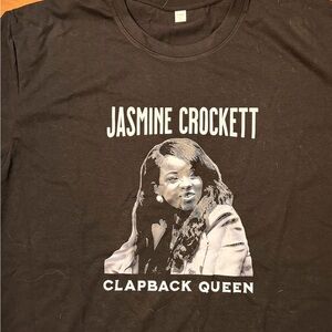 Black Graphic Tee - Jasmine Crockett Clapback Queen